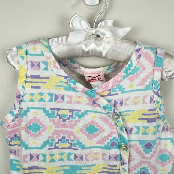 Vintage Names Pastel Aztec Sleeveless Dress USA - Picture 2 of 9
